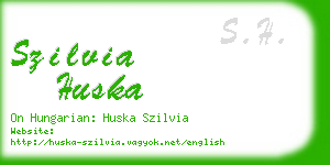 szilvia huska business card